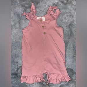 💕Mabel + Honey Pink Ruffle Detail Romper